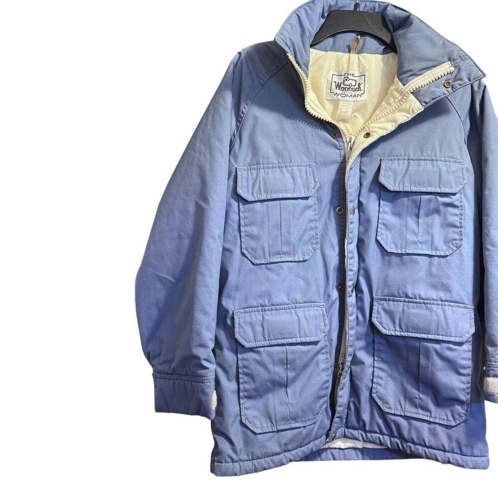 Vtg Woolrich Women’s Jacket Blue Full Zip Out Door Ski Winter Sz Small - Picture 4 of 15